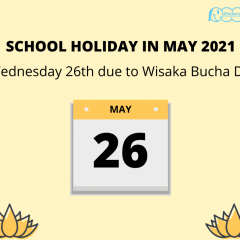 School Holiday in May 2021