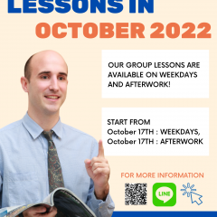 ENGLISH GROUP LESSONS IN OCTOBER 2022