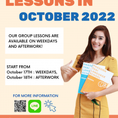 THAI GROUP LESSONS IN OCTOBER 2022