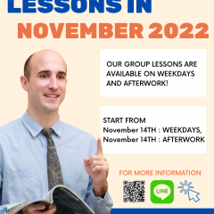 ENGLISH GROUP LESSONS IN NOVEMBER 2022