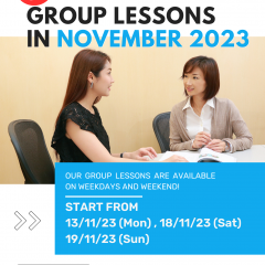 JAPANESE GROUP LESSONS IN NOVEMBER 2023