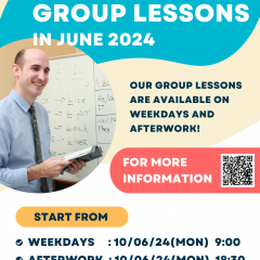 ENGLISH GROUP LESSONS IN JUNE 2024