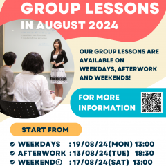 THAI GROUP LESSONS IN AUGUST 2024