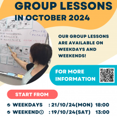 JAPANESE GROUP LESSONS IN OCTOBER 2024