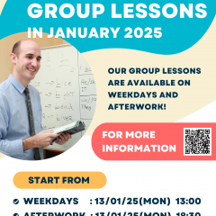 ENGLISH GROUP LESSONS IN JANUARY 2025